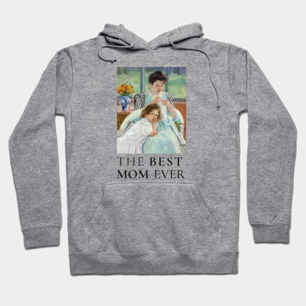 THE BEST KNITTING MOM EVER FINE ART VINTAGE STYLE CHILD AND MOTHER OLD TIMES. Hoodie by the619hub